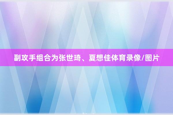 副攻手组合为张世琦、夏想佳体育录像/图片